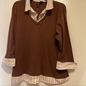 Women brown shirt